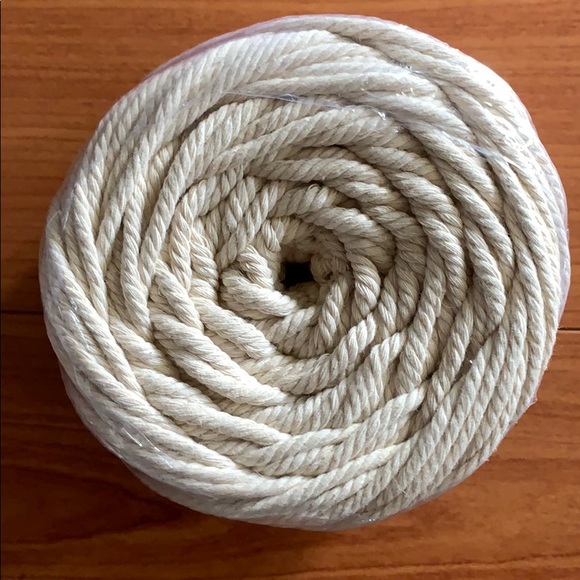 Natural Beige Macrame Rope Yarn Craft New 4mmx100m